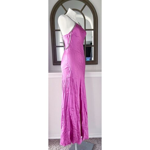 L’Agence Majesty Chain Trim Gown in Pink, NWT, Size 2 - Picture 11 of 16